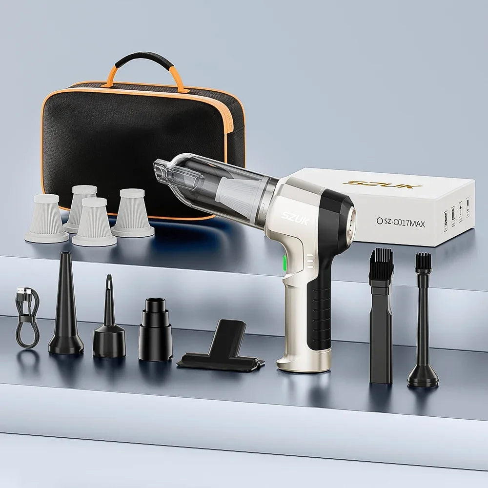 SZUK NEW C017MAX Car Vacuum Cleaner Wireless Mini Handheld Strong Suction Cleaning Machine Portable Vacuum Cleaner for Car Home