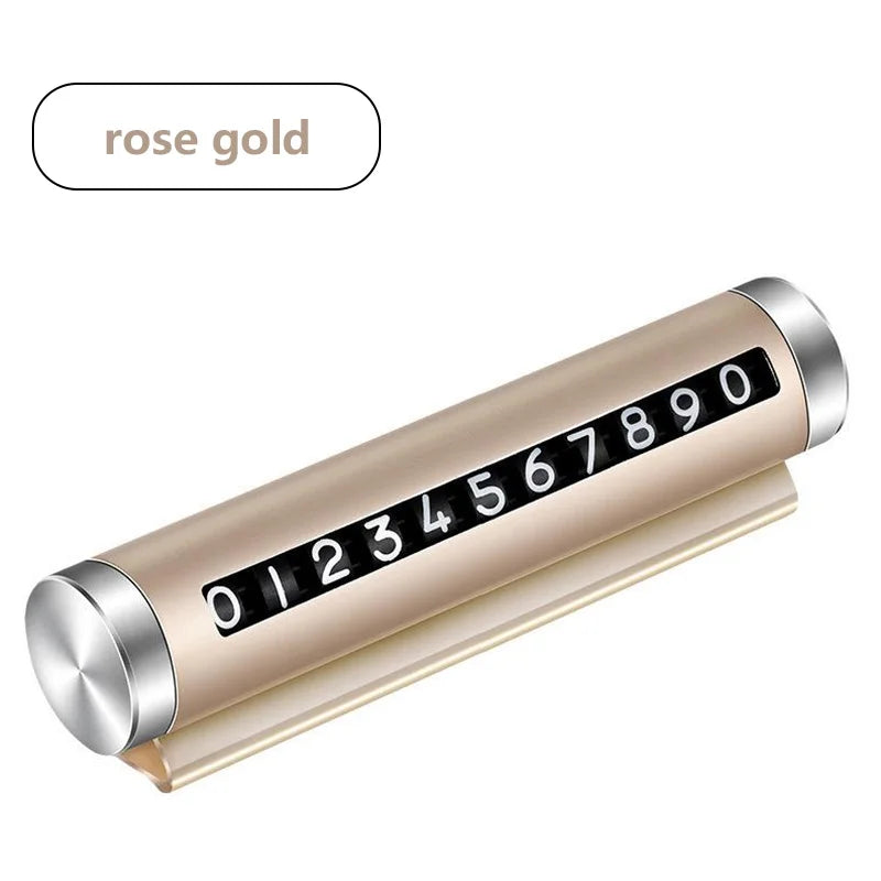 Rotating Car Phone Number Plate – Temporary Parking Contact Card