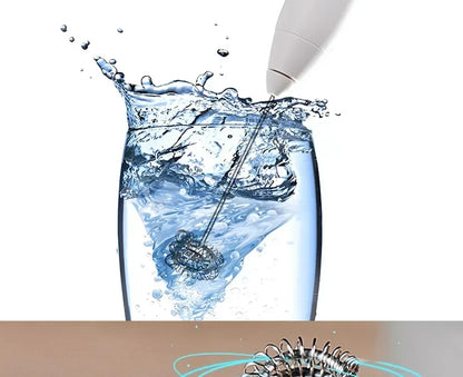2-in-1 Electric Milk Frother & Egg Beater – USB Rechargeable with Double Heads