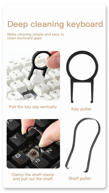 18-in-1 Keyboard & Electronics Cleaning Kit – Screen Brush, Keycap Puller, Earphone Tools