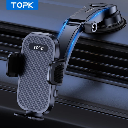 TOPK Universal Car Phone Holder – Gravity Dashboard Mount for iPhone, Samsung, Xiaomi & More