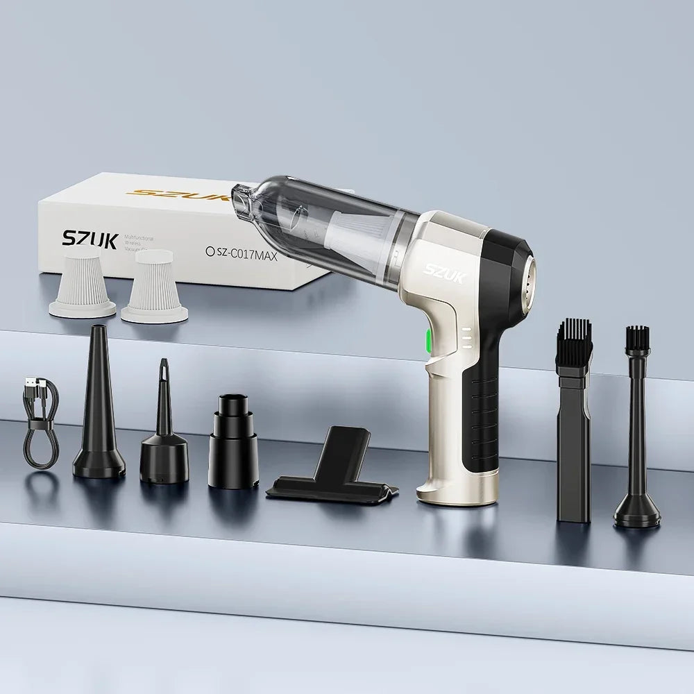 SZUK NEW C017MAX Car Vacuum Cleaner Wireless Mini Handheld Strong Suction Cleaning Machine Portable Vacuum Cleaner for Car Home