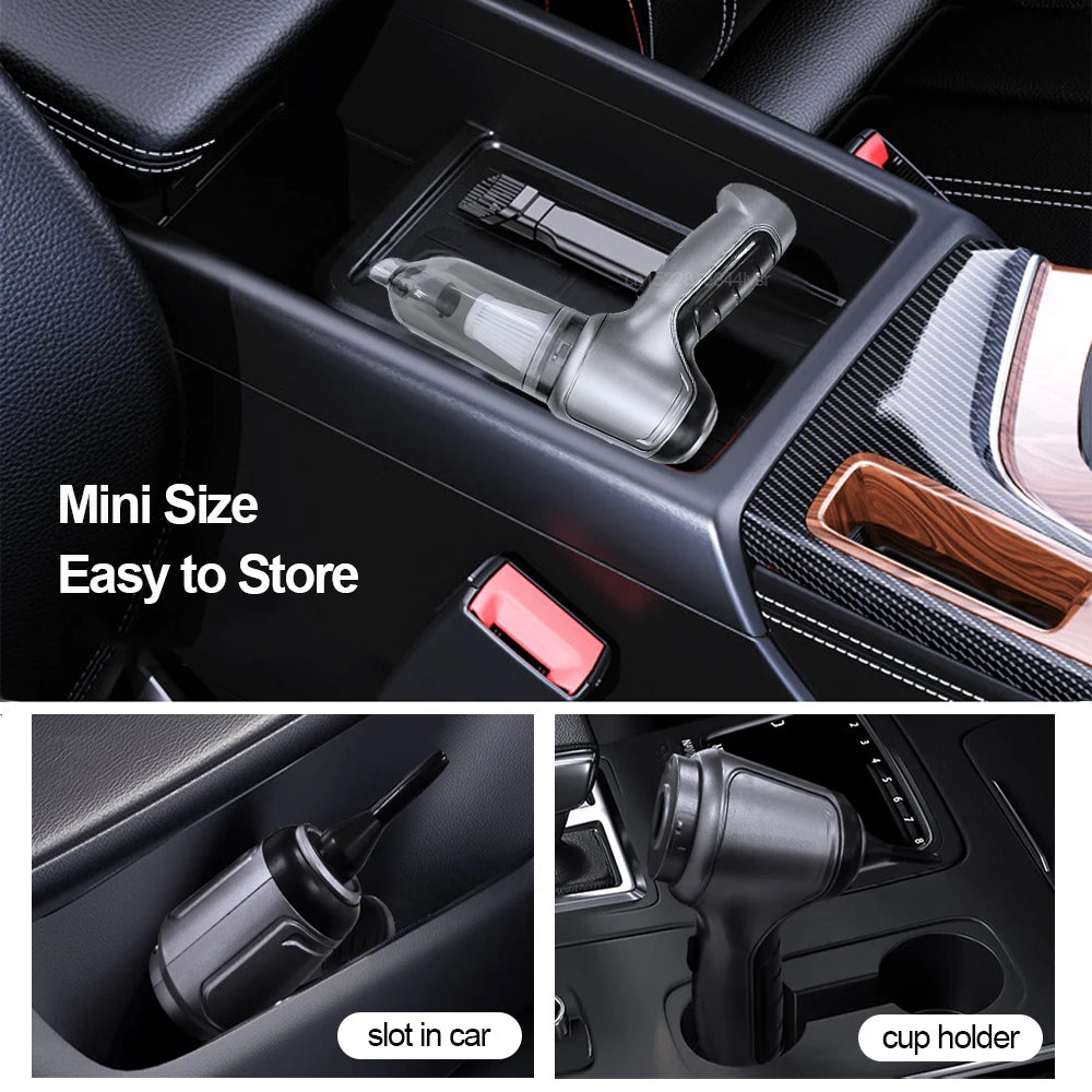 High Power Cordless Car Vacuum Cleaner – 95000PA Deep Clean Handheld Device