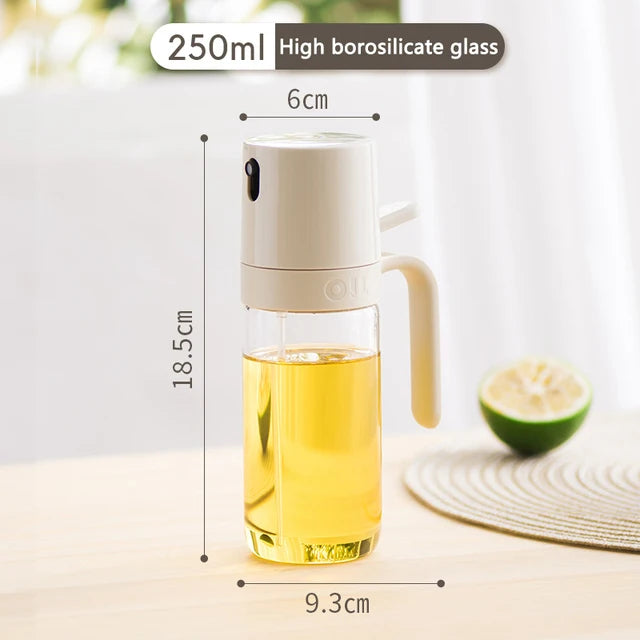 [Glass] Oil Spray Bottle 250ml High Borosilicate Glass Cooking Oil Dispensers Olive Oil Sprayer Mister for Air Fryer Salad Baking
