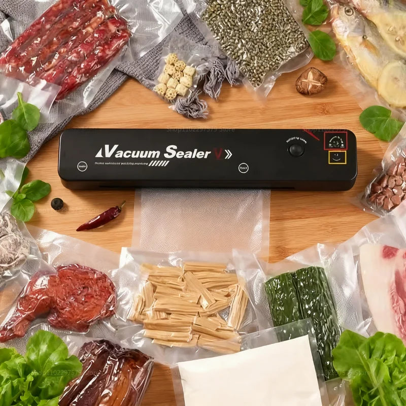 2025 Vacuum Sealer Machine for Kitchen Fresh Food Preservation and Sealing Plastic Bags Automatic Sealing Device Kitchen Gadgets