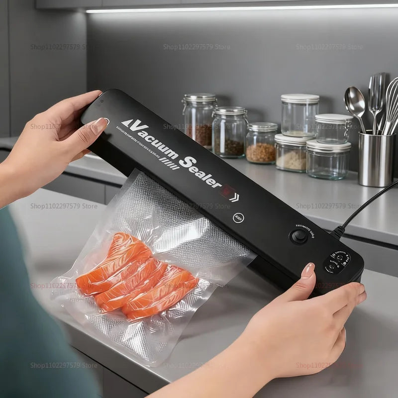 2025 Vacuum Sealer Machine for Kitchen Fresh Food Preservation and Sealing Plastic Bags Automatic Sealing Device Kitchen Gadgets