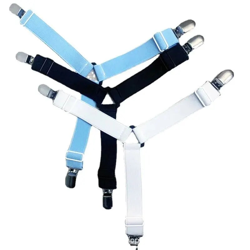 Triangle Bed Sheet Holders Fitted Sheet Clips Adjustable Sheet Suspenders Mattress Gripper Clips for Bed Mattress Cover