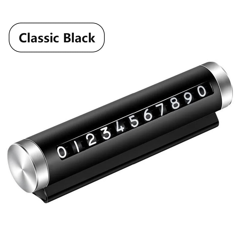 Rotating Car Phone Number Plate – Temporary Parking Contact Card