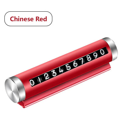 Rotating Car Phone Number Plate – Temporary Parking Contact Card