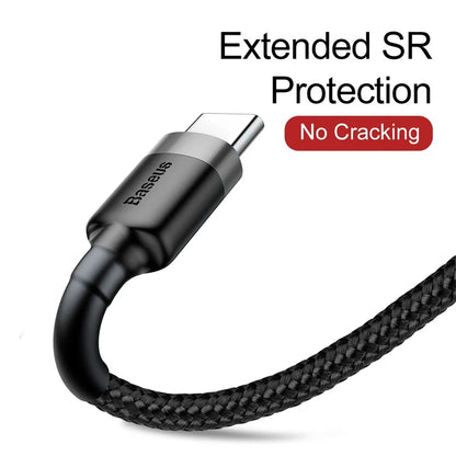 Baseus Fast Charging USB Type C Cable for Samsung S10 S9 Quick Charge 3.0 Cable USB C for Huawei P30 Xiaomi USB-C Charger Wire