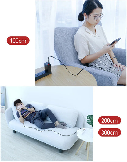 Baseus Fast Charging USB Type C Cable for Samsung S10 S9 Quick Charge 3.0 Cable USB C for Huawei P30 Xiaomi USB-C Charger Wire