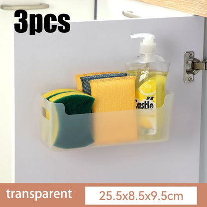 Non-Perforated Cling Film & Spice Rack – Inside Cabinet Door Organizer for Kitchen