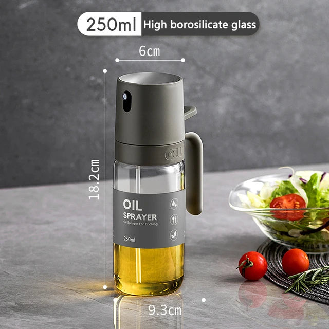 [Glass] Oil Spray Bottle 250ml High Borosilicate Glass Cooking Oil Dispensers Olive Oil Sprayer Mister for Air Fryer Salad Baking