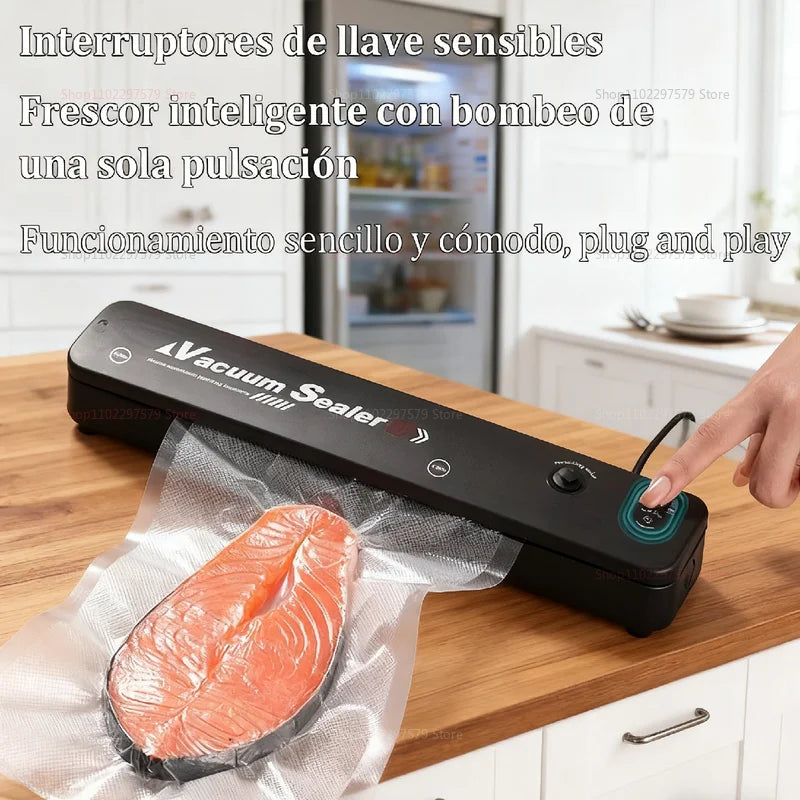 2025 Vacuum Sealer Machine for Kitchen Fresh Food Preservation and Sealing Plastic Bags Automatic Sealing Device Kitchen Gadgets