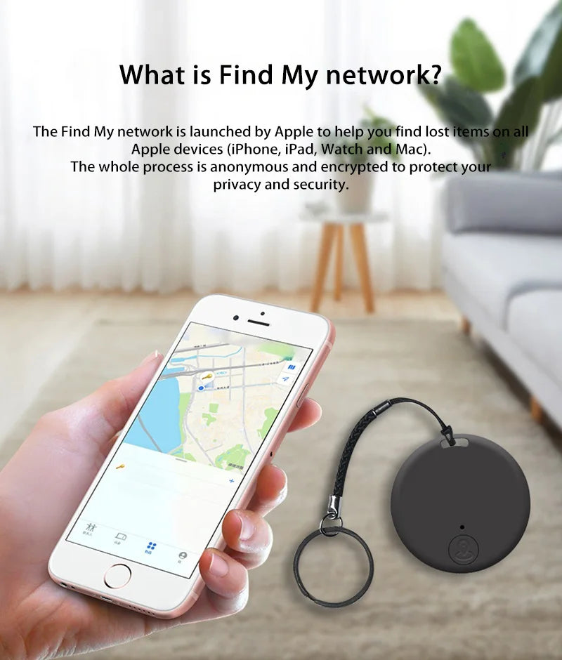 For Apple Find My Smart Air Tag Mini Smart Tracker Bluetooth GPS Smart Tag Anti-lost Finder Car Key Wallet Bike Works
