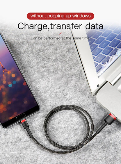 Baseus Fast Charging USB Type C Cable for Samsung S10 S9 Quick Charge 3.0 Cable USB C for Huawei P30 Xiaomi USB-C Charger Wire