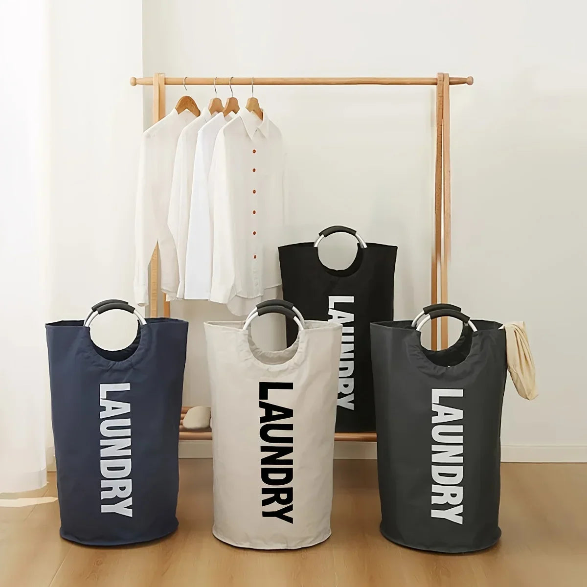 Oxford Fabric Dirty Clothes Basket Large-capacity Household Foldable Laundry Basket Storage Bag for Laundry Room Dorm